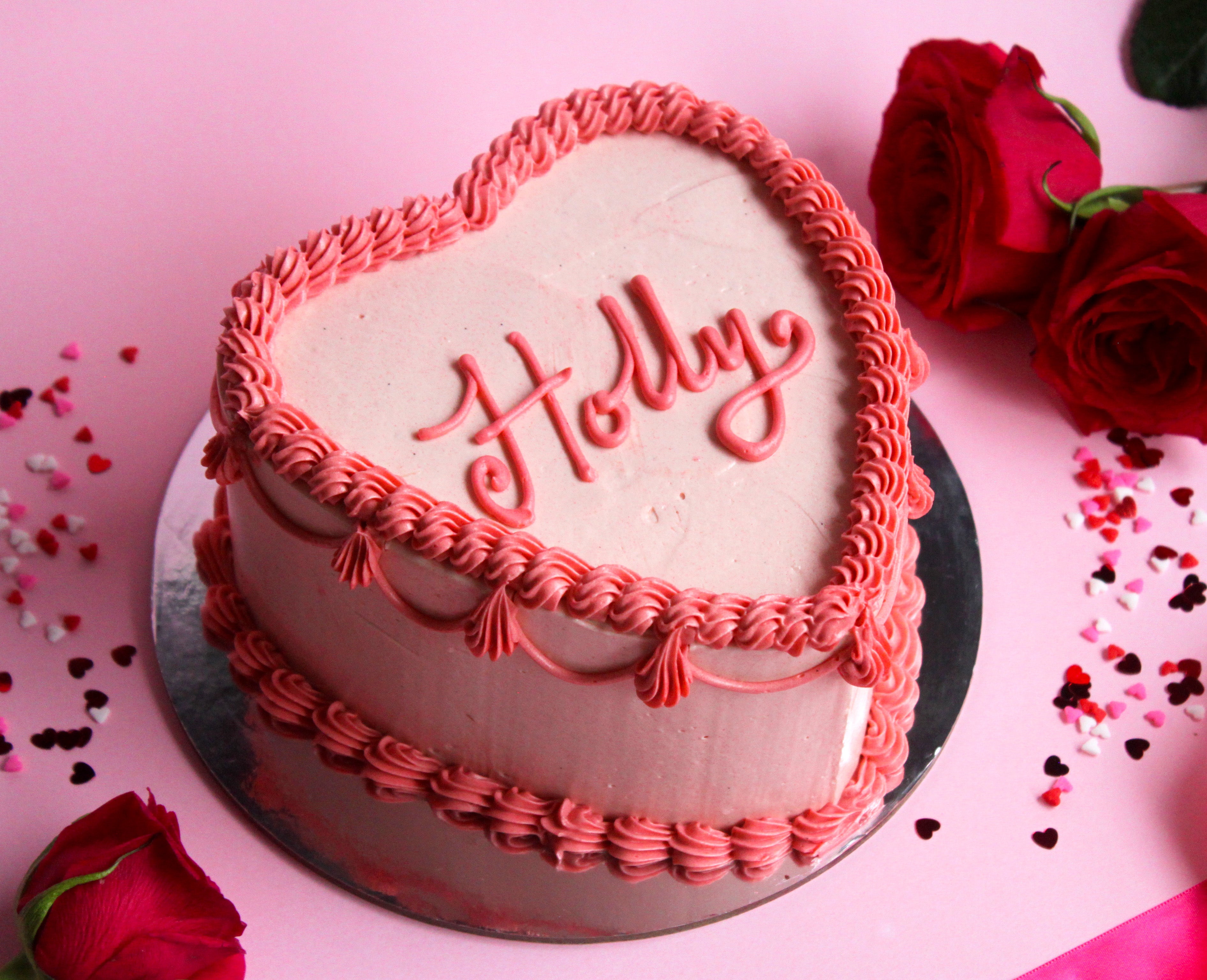 5th Anniversary Cake (Heart) | Anniversary Cakes